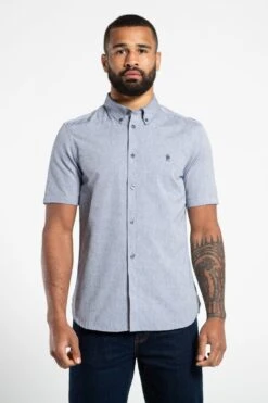 French Connection Cotton Short Sleeve Oxford Shirt