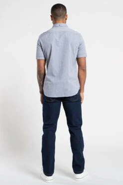 French Connection Cotton Short Sleeve Oxford Shirt -Joe Browns Store m195537074393 blue xl 2