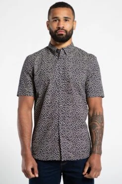 French Connection Cotton Short Sleeve Floral Shirt