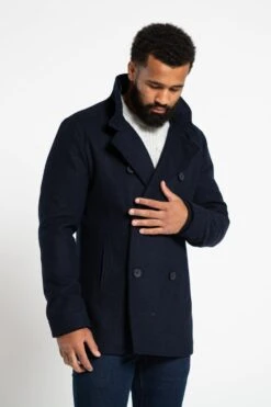 French Connection Double Breasted Funnel Coat -Joe Browns Store m195537231987 navy xl 2