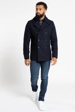 French Connection Double Breasted Pea Coat -Joe Browns Store m195537255822 navy xl 3