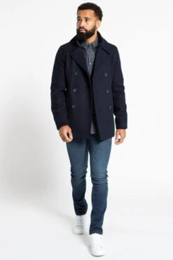 French Connection Double Breasted Pea Coat -Joe Browns Store m195537255822 navy xl 4