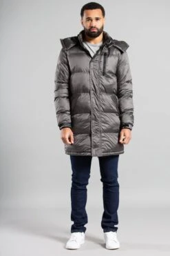 French Connection Hooded Padded High Shine Puffer Jacket -Joe Browns Store m195537269072 black xl 2