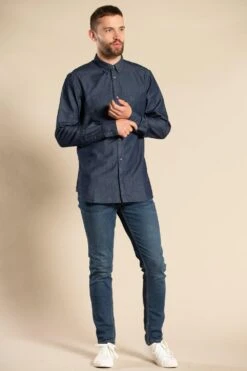 French Connection Denim Long Sleeve Shirt -Joe Browns Store m195537272836 blue xl 2