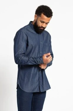 French Connection Denim Long Sleeve Shirt -Joe Browns Store m195537272836 blue xl 5