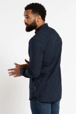 French Connection Cotton Long Sleeve Design Shirt -Joe Browns Store m195537272980 navy xl 4