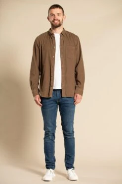 French Connection Cotton Cord Long Sleeve Shirt -Joe Browns Store m195537273390 khaki xl 2