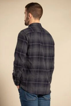 French Connection Cotton Flannel Long Sleeve Shirt -Joe Browns Store m195537291585 charcoal xl 2