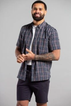 French Connection Cotton Short Sleeve Check Shirt