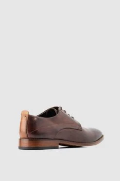 Base London 'Script' Leather Lace-Up Shoes -Joe Browns Store m5038538187332 brown xl 2