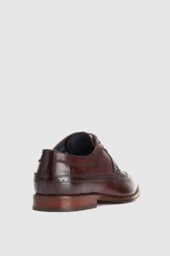 Base London 'Havisham' Leather Brogue Shoes -Joe Browns Store m5038538272496 brown xl 2