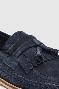 Base London 'Manhattan' Suede Tassel Loafer -Joe Browns Store m5038538303893 navy xl 5