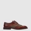 Base London 'Chaplin' Twill Mix Leather Brogue -Joe Browns Store m5038538310815 brown xl