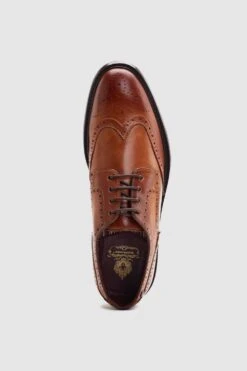 Base London 'Chaplin' Smart Leather Brogue -Joe Browns Store m5038538311140 tan xl 3