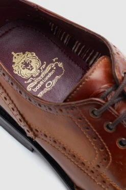 Base London 'Chaplin' Smart Leather Brogue -Joe Browns Store m5038538311140 tan xl 5