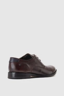 Base London 'Bertie' Leather Derby Shoe -Joe Browns Store m5038538324577 brown xl 2