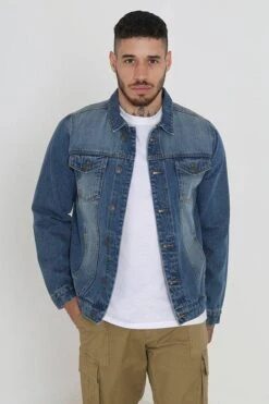 BRAVE SOUL 'Fielding' Classic Denim Jacket -Joe Browns Store m5054072210992 mid20blue xl 2