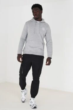 BRAVE SOUL 'Merlin' Embroidery Detail Overhead Hoodie 7 BRAVE SOUL 'Merlin' Embroidery Detail Overhead Hoodie -Joe Browns Store m5054072864317 light20grey xl 2