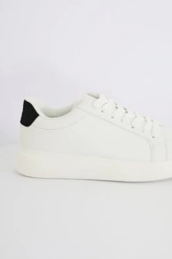 BRAVE SOUL 'Royal' Faux Leather Chunky Sole Lace Up Trainer -Joe Browns Store m5054072927371 white xl 2