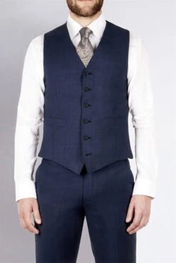 Tonal Check Regular Fit Luxury Suit Waistcoat