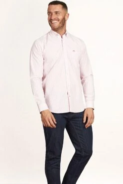 Long Sleeve Classic Gingham Shirt -Joe Browns Store m5056292707719 pink xl 3