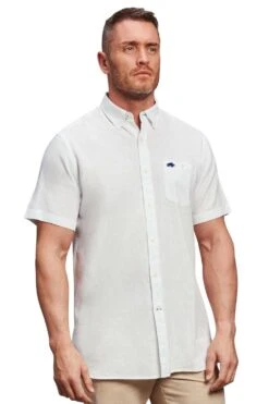 Short Sleeve Signature Linen Shirt
