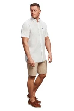 Short Sleeve Signature Linen Shirt -Joe Browns Store m5056292718043 white xl 3