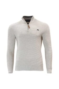 Rib Textured Quarter Zip -Joe Browns Store m5056292719774 grey xl 1