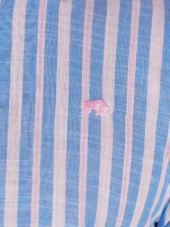 Short Sleeve Multi Stripe Linen Cotton Shirt 10 Short Sleeve Multi Stripe Linen Cotton Shirt -Joe Browns Store m5056292769595 light20blue xl 2