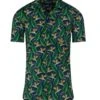 Short Sleeve Tropical Print Poplin Shirt