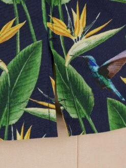 Short Sleeve Tropical Print Poplin Shirt -Joe Browns Store m5056292770652 navy xl 4