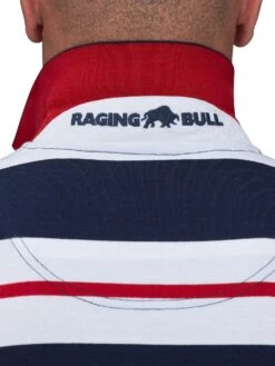 Two Tone Stripe Polo -Joe Browns Store m5056292770997 navy xl 5