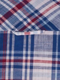 Short Sleeve Multi Check Linen Cotton Shirt -Joe Browns Store m5056292772502 navy xl 5