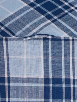 Short Sleeve Large Check Linen Cotton Shirt -Joe Browns Store m5056292772571 light20blue xl 4