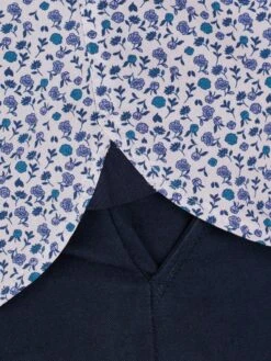 Short Sleeve Flower Print Poplin Shirt -Joe Browns Store m5056292773035 purple xl 4