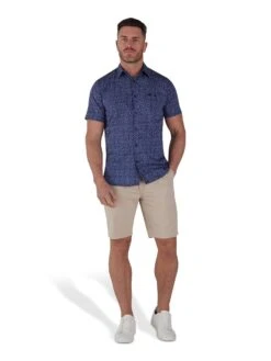 Short Sleeve Bloom Print Poplin Shirt -Joe Browns Store m5056292773189 navy xl 1