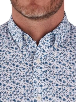 Long Sleeve Flower Bud Poplin Shirt -Joe Browns Store m5056292773455 white xl 3