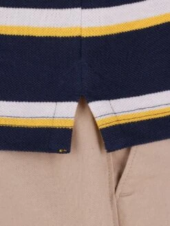 Thine Stripe Pique Polo -Joe Browns Store m5056292793996 navy xl 4