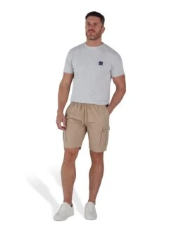 Stretch Waist Twill Cargo Short