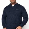 Quarter Zip Knitted Jumper -Joe Browns Store m5057147745238 blue xl