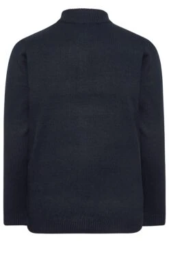 Quarter Zip Knitted Jumper -Joe Browns Store m5057147745238 blue xl 2