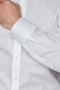 Single Cuff Half Cutaway Cotton Shirt -Joe Browns Store m5057888078473 white xl 3