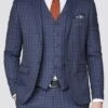 Bold Check Super Slim Fit Brit Suit Jacket -Joe Browns Store m5057888287042 blue xl