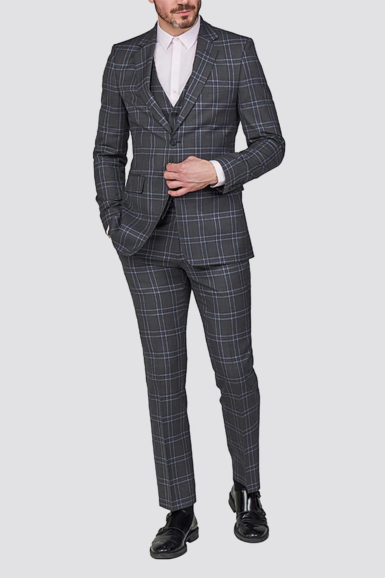 Check Tailored Suit Jacket 4 Check Tailored Suit Jacket - Image 2