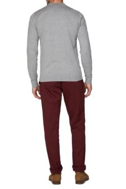 Long Sleeve Pure Cotton Jersey Polo -Joe Browns Store m5057888397659 grey xl 2