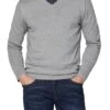 V-Neck Cotton Jumper -Joe Browns Store m5057888403459 grey xl
