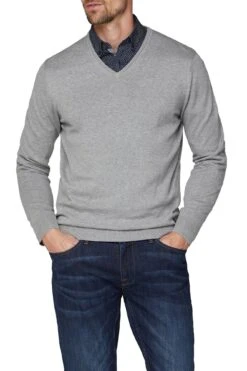 V-Neck Cotton Jumper