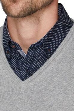 V-Neck Cotton Jumper 11 V-Neck Cotton Jumper -Joe Browns Store m5057888403459 grey xl 4