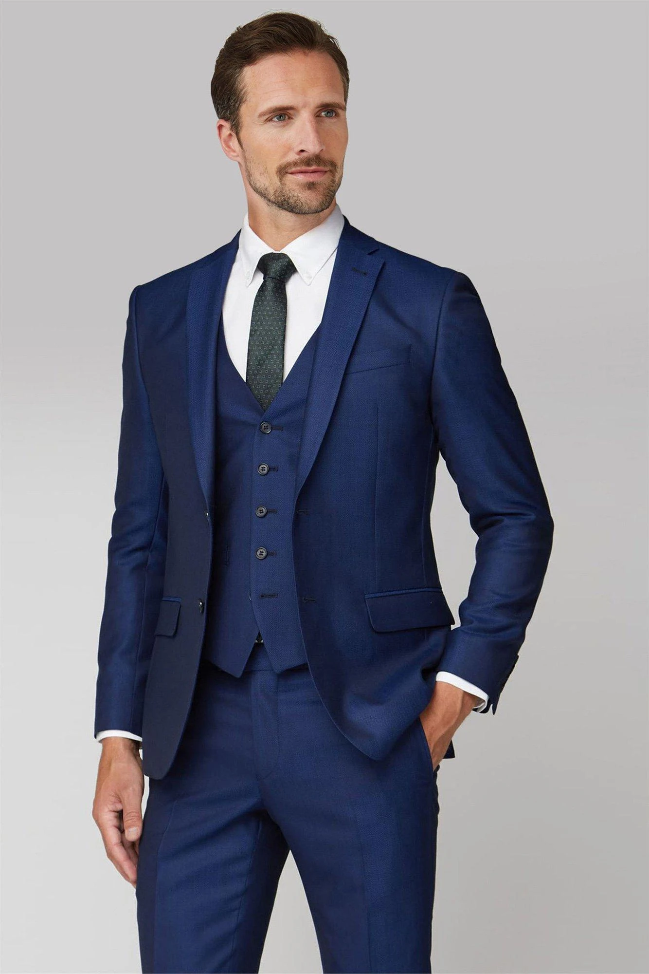 Texture Tailored Fit Suit Jacket 3 Texture Tailored Fit Suit Jacket