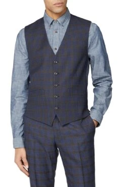Ben Sherman Shadow Check Waistcoat